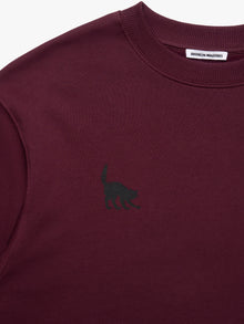 Women's Brooklyn Cat Sweatshirt in Windsor Wine - BROOKLYN INDUSTRIES