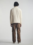 Men's Brooklyn Half Buttoned Sweatshirt in Turtledove - BROOKLYN INDUSTRIES