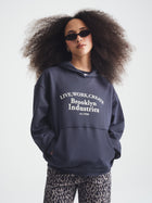 Women's Brooklyn 1988 Hoodie in Blueberry - BROOKLYN INDUSTRIES