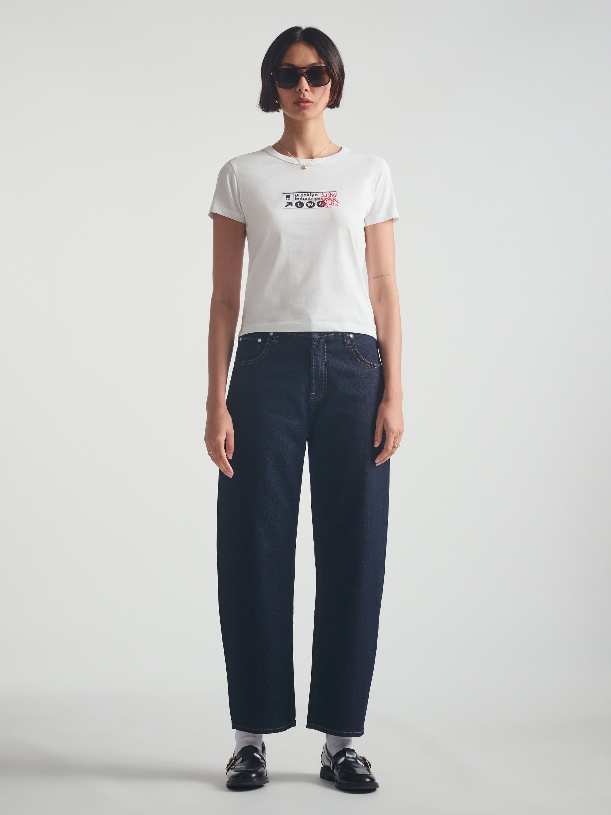 Women's Brooklyn Subway T-Shirt in White - BROOKLYN INDUSTRIES