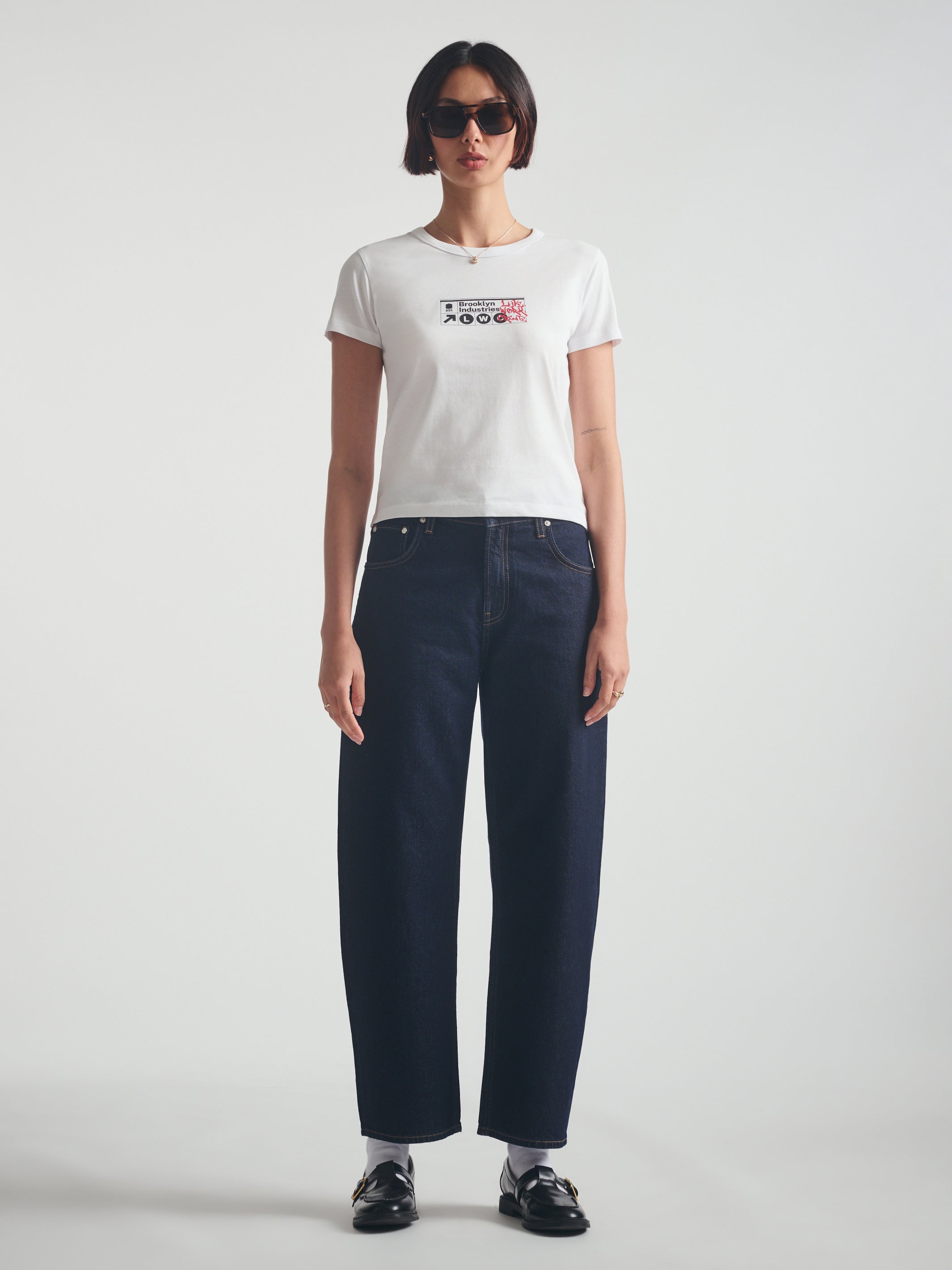 Women's Brooklyn Subway T-Shirt in White - BROOKLYN INDUSTRIES