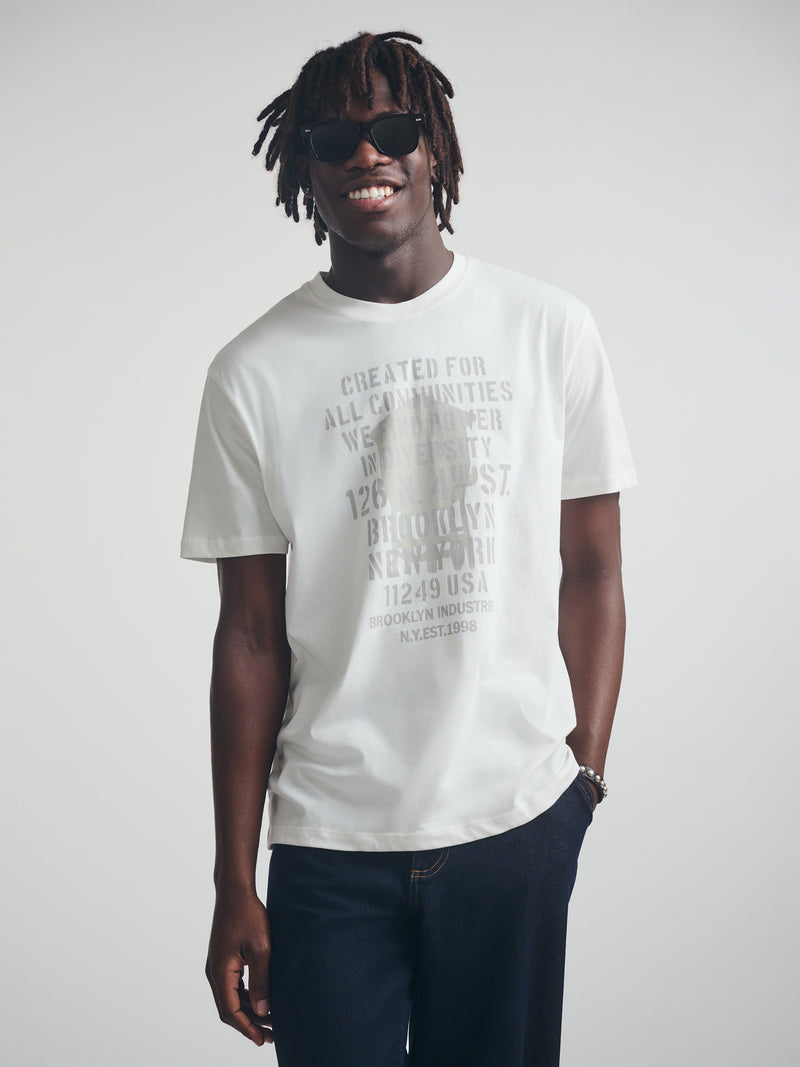 Men's Brooklyn Community T-Shirt in Antique White