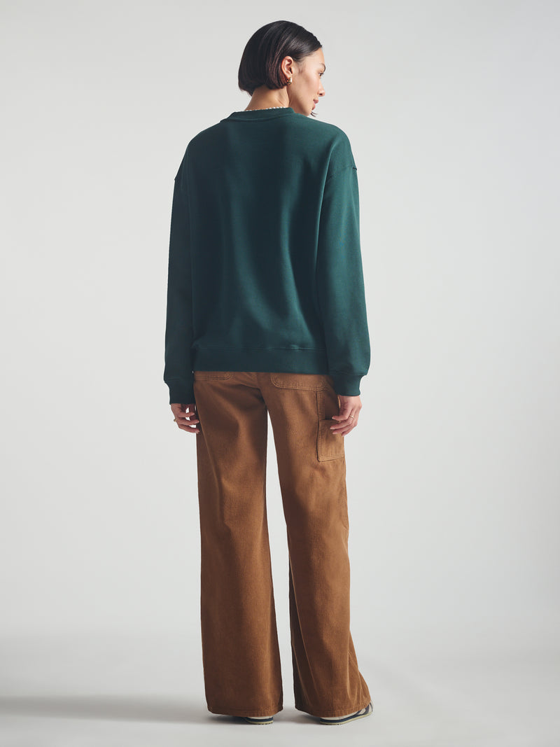 Women's Brooklyn Live Work Create Sweatshirt in Ponderosa Pine - BROOKLYN INDUSTRIES