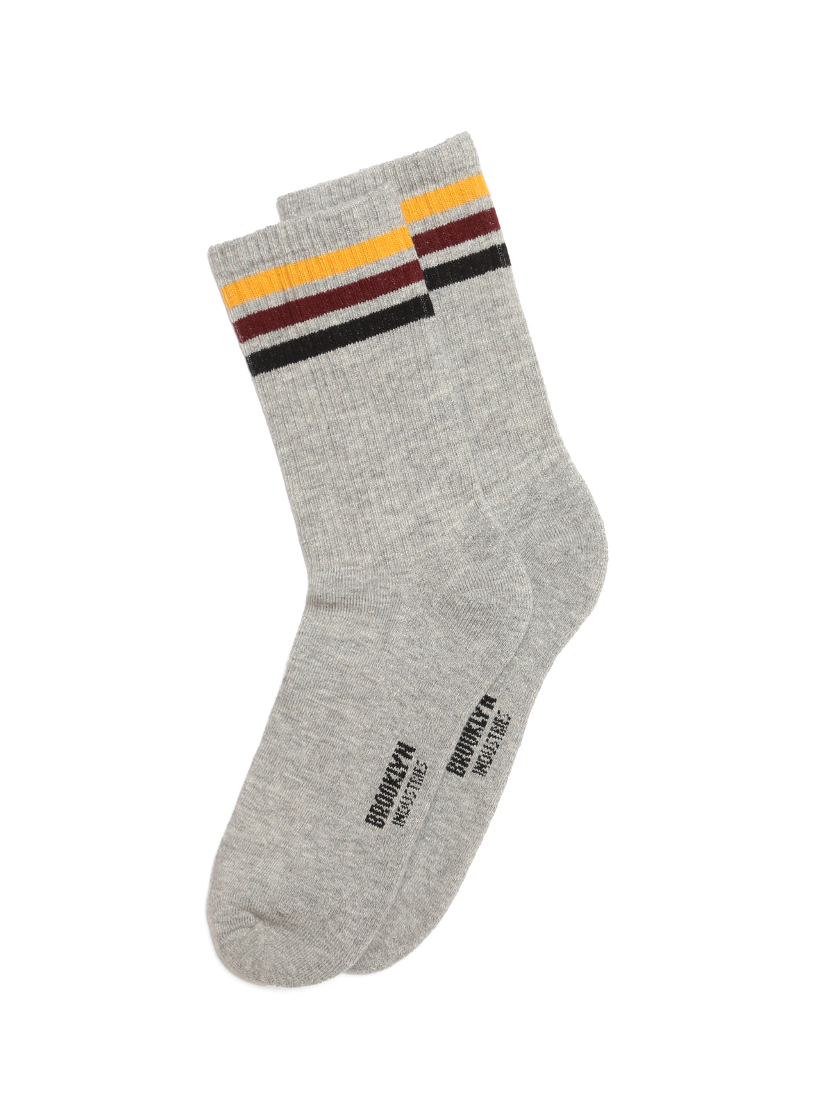 Women's Striped Socks in Grey - BROOKLYN INDUSTRIES