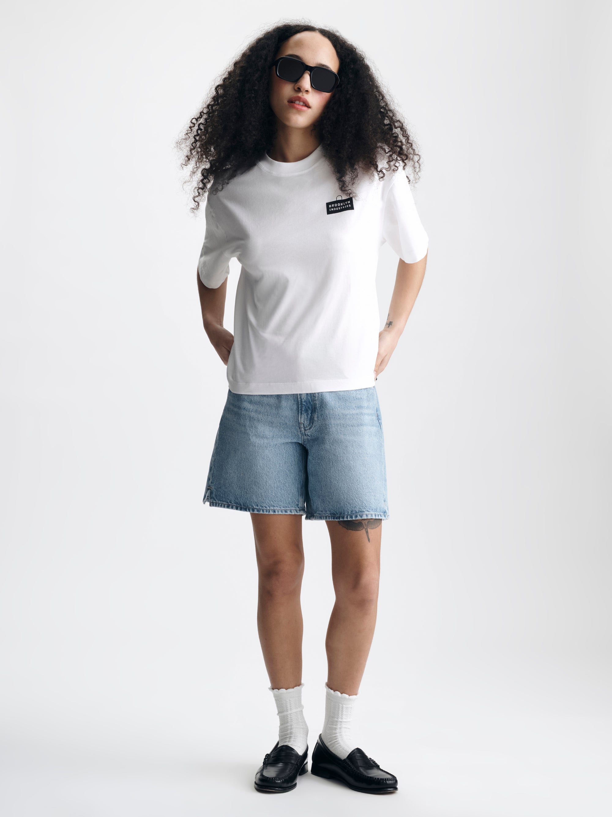Women's City Rhythm T-Shirt in White - BROOKLYN INDUSTRIES
