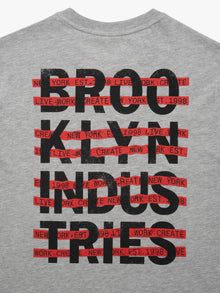 Men's Live Work Create T-Shirt in Mid Grey Melange