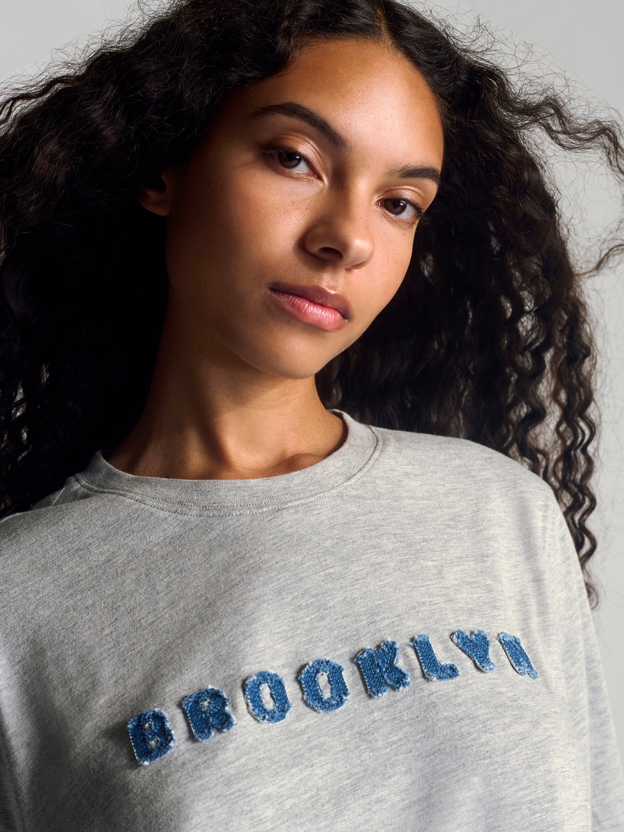 Women's Brooklyn T-Shirt In Grey Melange - BROOKLYN INDUSTRIES