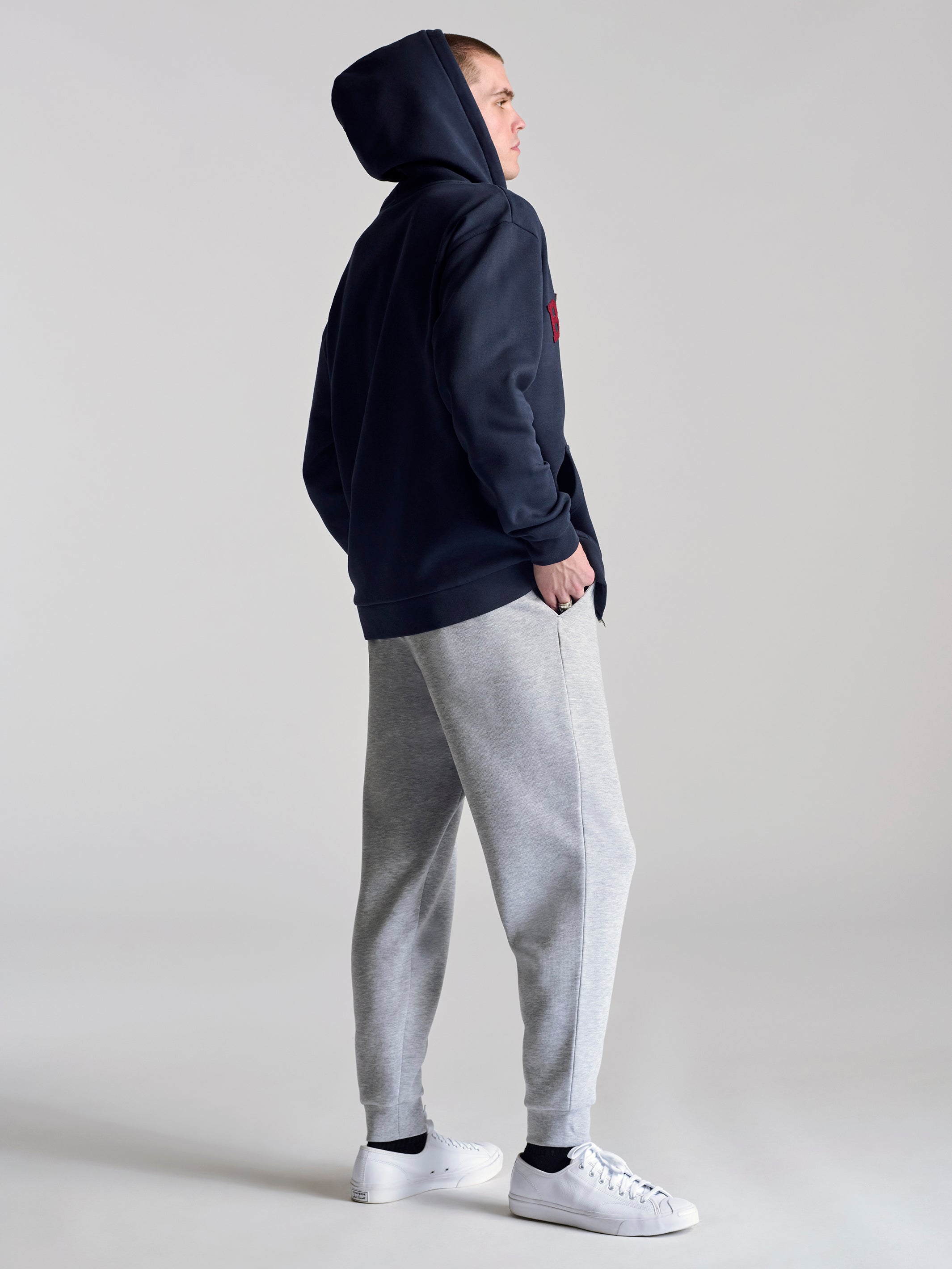 Men's Sweatpants In Grey Melange - BROOKLYN INDUSTRIES