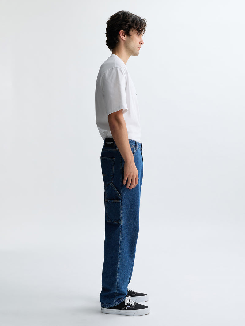 Men's Williamsburg Carpenter Jeans in Dark Blue Denim - BROOKLYN INDUSTRIES
