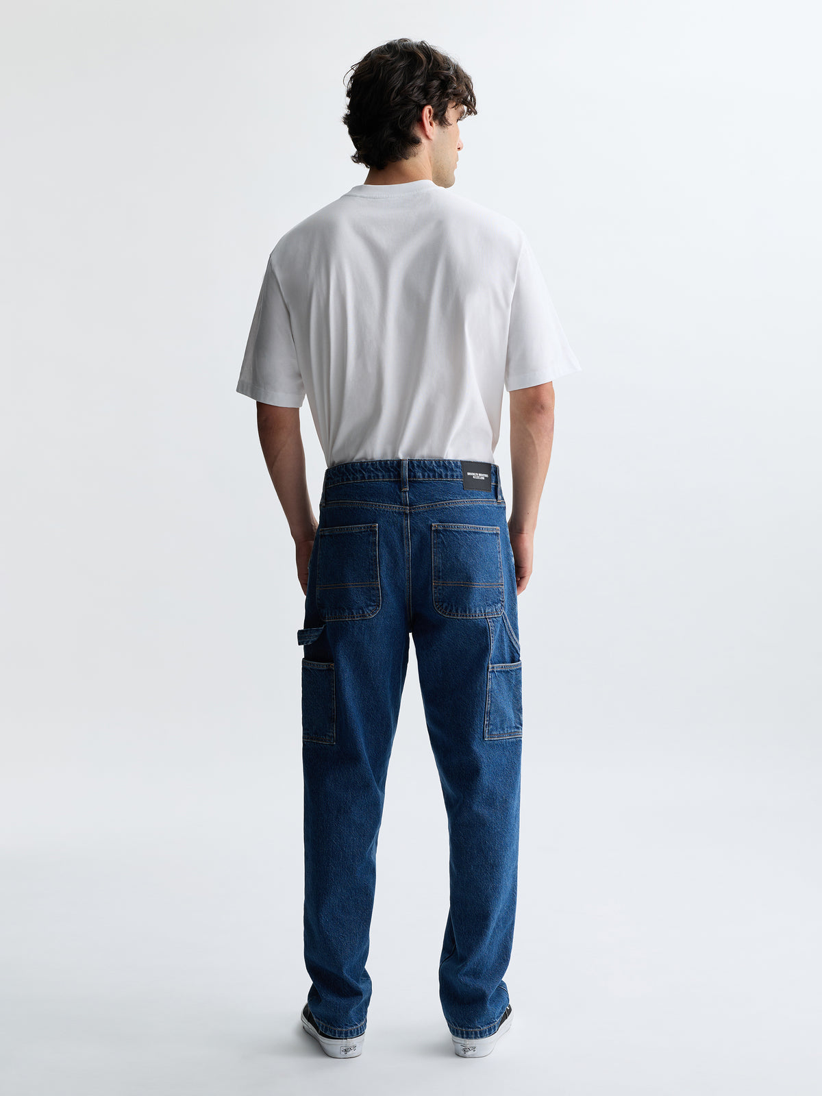 Men's Williamsburg Carpenter Jeans in Dark Blue Denim - BROOKLYN INDUSTRIES