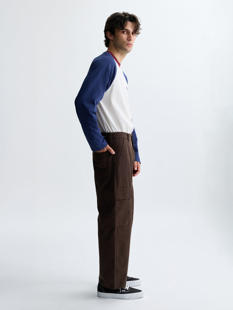 Men's Graham Cargo Pants in Brown Stone Canvas - BROOKLYN INDUSTRIES