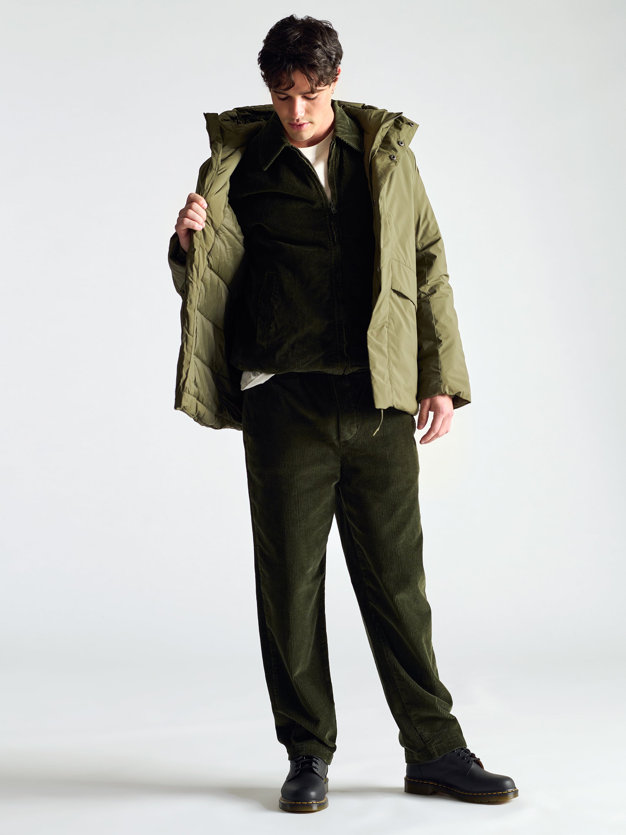 Men's Commuter Puffer In Grape Leaf - BROOKLYN INDUSTRIES