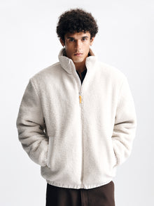 Men's Brooklyn Sherpa Jacket in Silver Birch - BROOKLYN INDUSTRIES