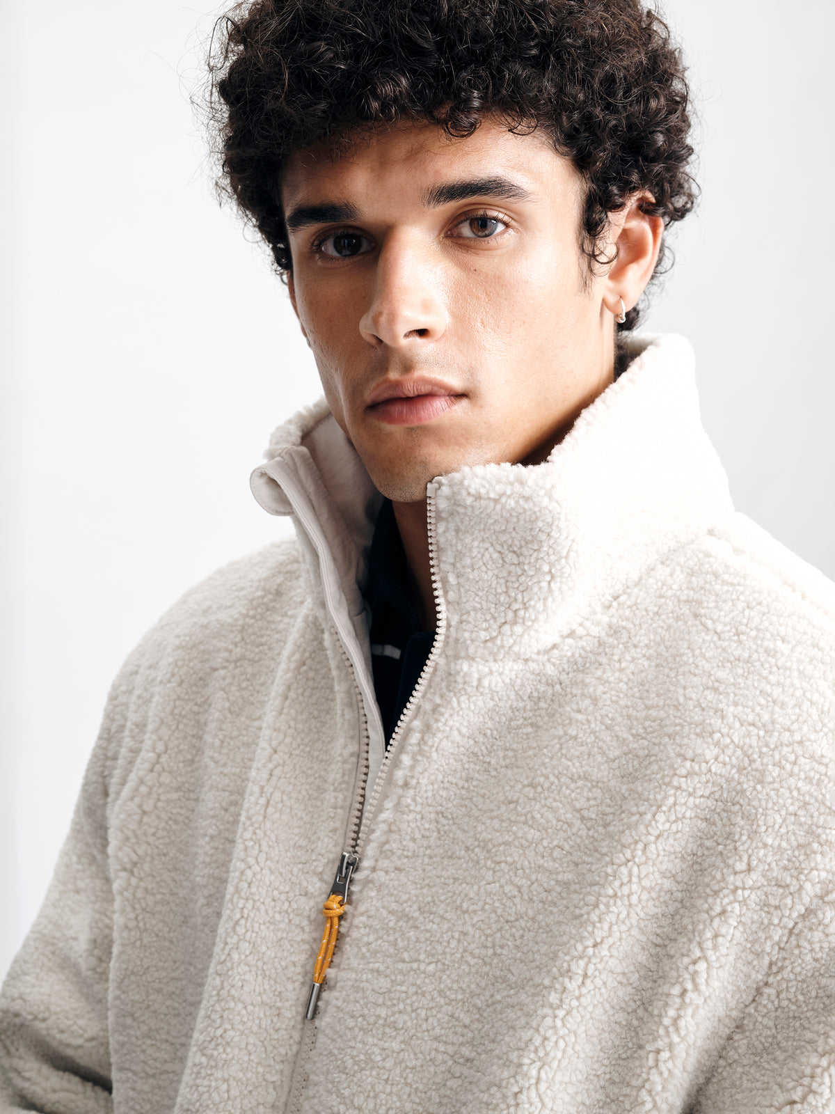 Men's Brooklyn Sherpa Jacket in Silver Birch - BROOKLYN INDUSTRIES