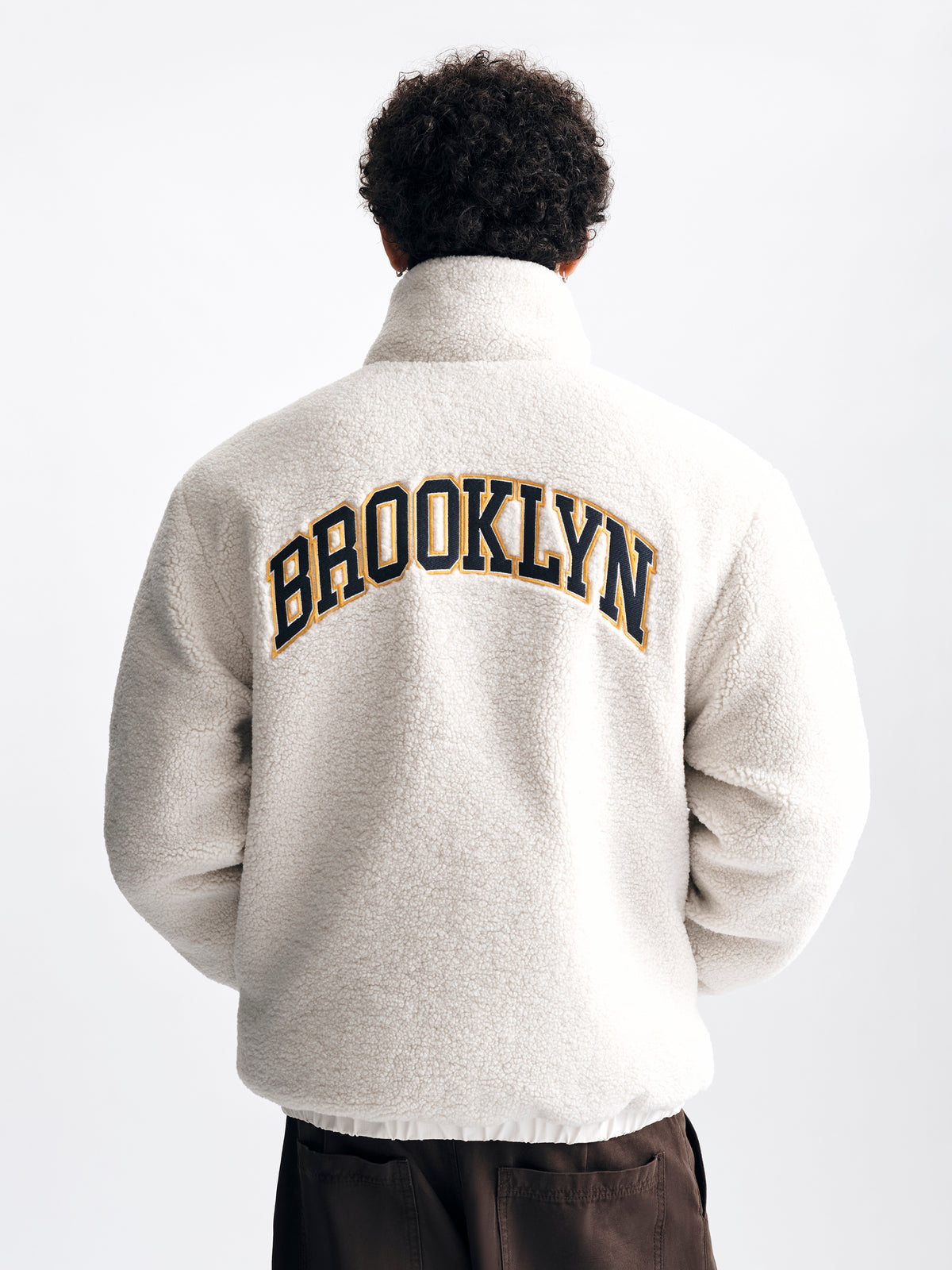 Men's Brooklyn Sherpa Jacket in Silver Birch - BROOKLYN INDUSTRIES