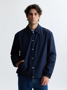 Men's Logo Coaches Jacket in Navy Blazer - BROOKLYN INDUSTRIES