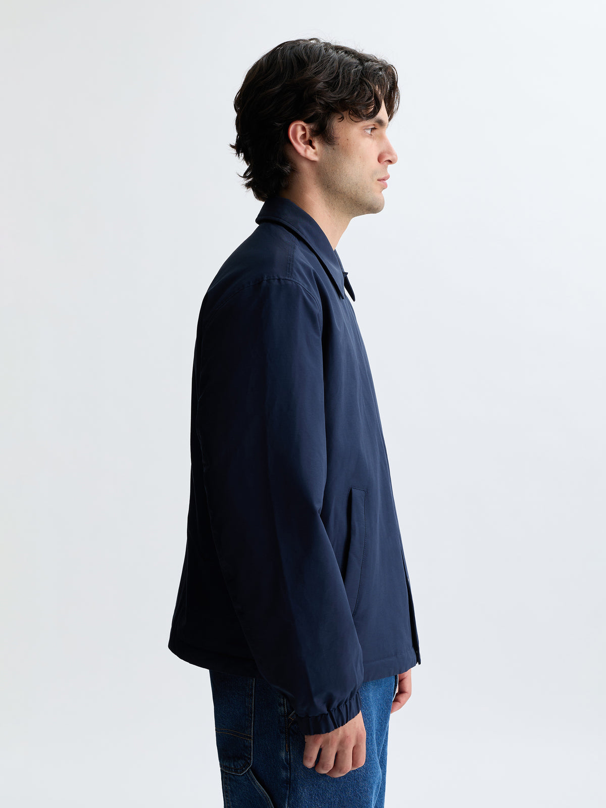 Men's Logo Coaches Jacket in Navy Blazer - BROOKLYN INDUSTRIES