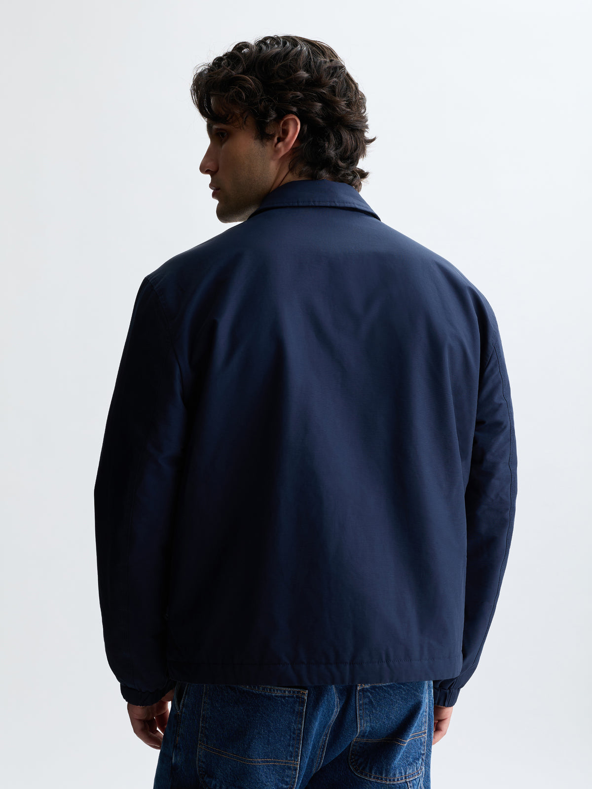 Men's Logo Coaches Jacket in Navy Blazer - BROOKLYN INDUSTRIES