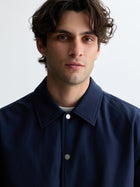 Men's Logo Coaches Jacket in Navy Blazer - BROOKLYN INDUSTRIES