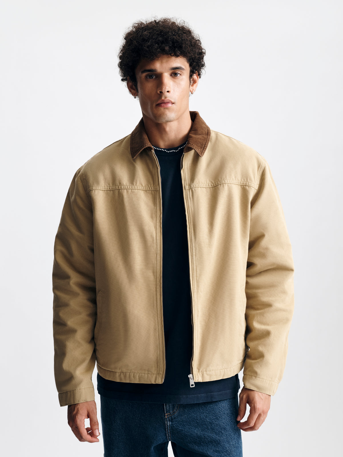 Men's Leonard Canvas Jacket in Camel Canvas - BROOKLYN INDUSTRIES