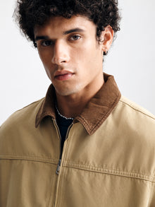 Men's Leonard Canvas Jacket in Camel Canvas - BROOKLYN INDUSTRIES