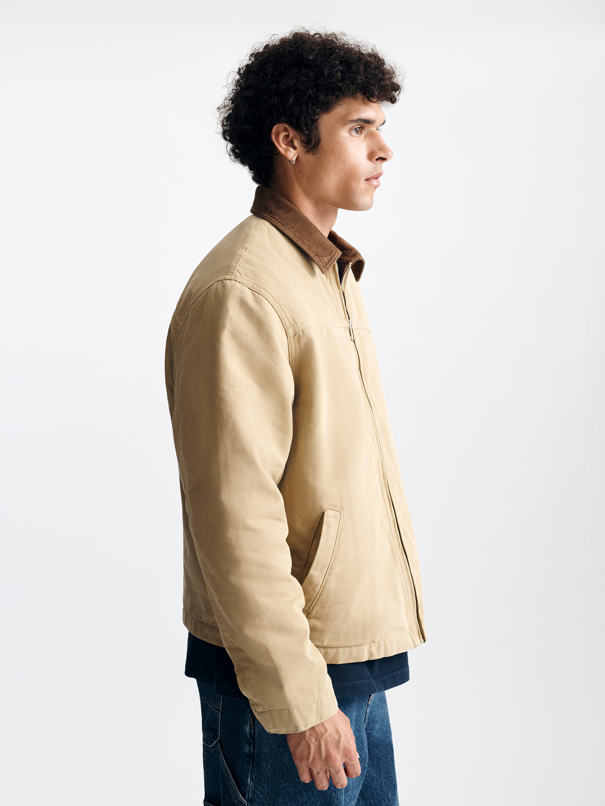 Men's Leonard Canvas Jacket in Camel Canvas - BROOKLYN INDUSTRIES