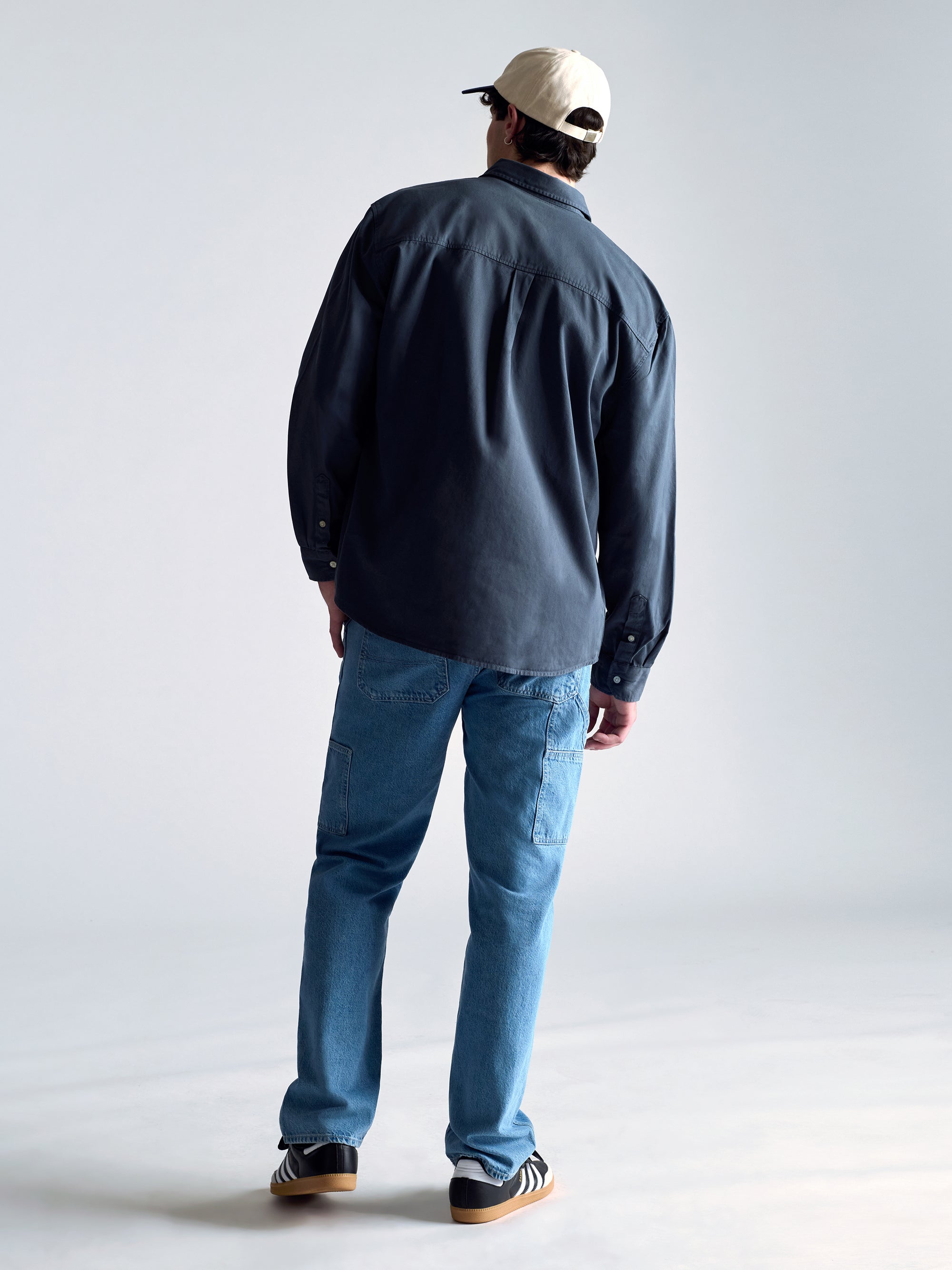 Men's Long Sleeve Shirt In Orion Blue - BROOKLYN INDUSTRIES