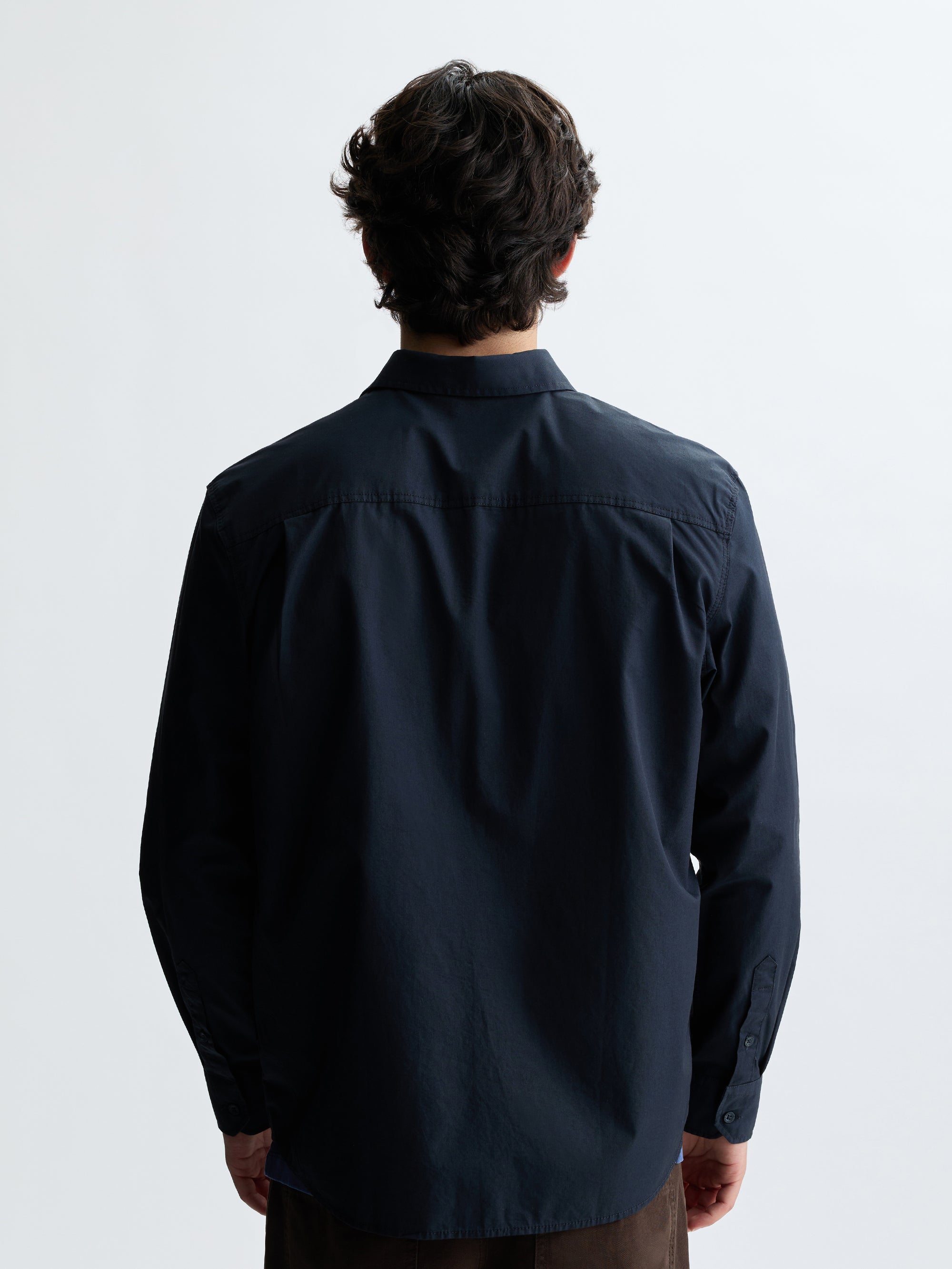 Men's Long Sleeve Pocket Shirt in Vulcan - BROOKLYN INDUSTRIES