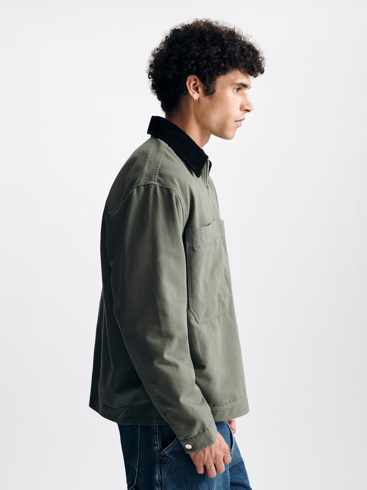 Men's Oversized Utility Overshirt in Thyme - BROOKLYN INDUSTRIES