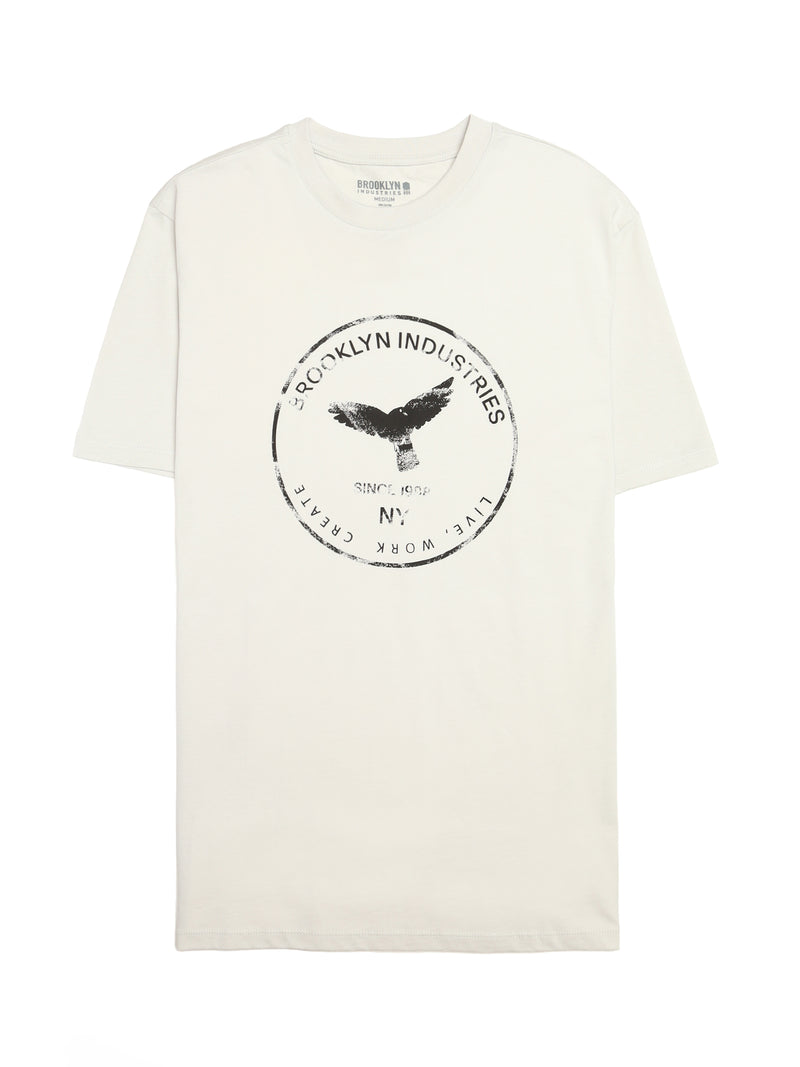 Men's Eagle Stamp T-shirt in Luna Rock - BROOKLYN INDUSTRIES