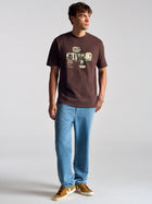 Men's City Printed T-Shirt In Coffee Bean - BROOKLYN INDUSTRIES