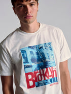 Men's City Printed T-Shirt In Antique White - BROOKLYN INDUSTRIES