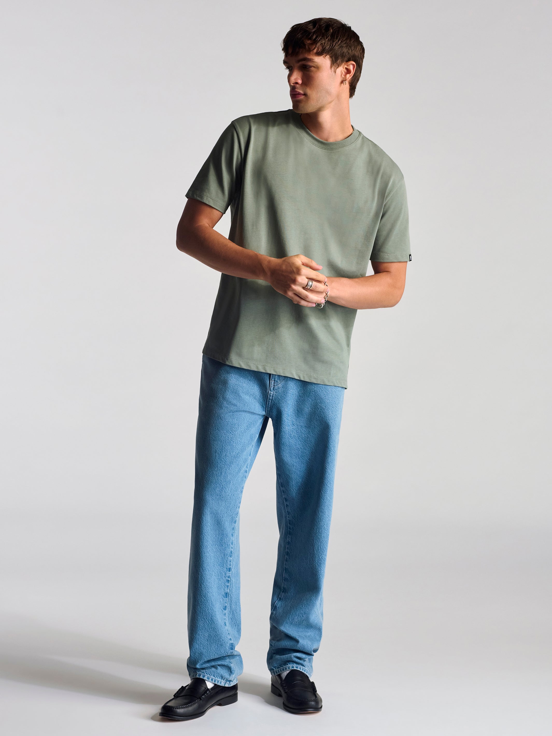 Men's Basic T-Shirt In Agave Green - BROOKLYN INDUSTRIES