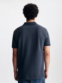 Men's Logo Polo T-Shirt in Ombre Blue - BROOKLYN INDUSTRIES