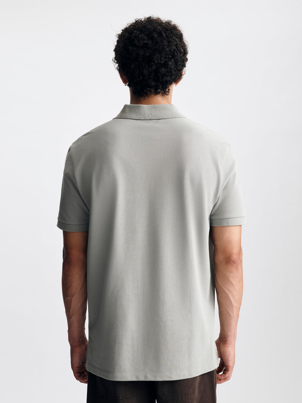 Men's Logo Polo T-Shirt in Shadow - BROOKLYN INDUSTRIES