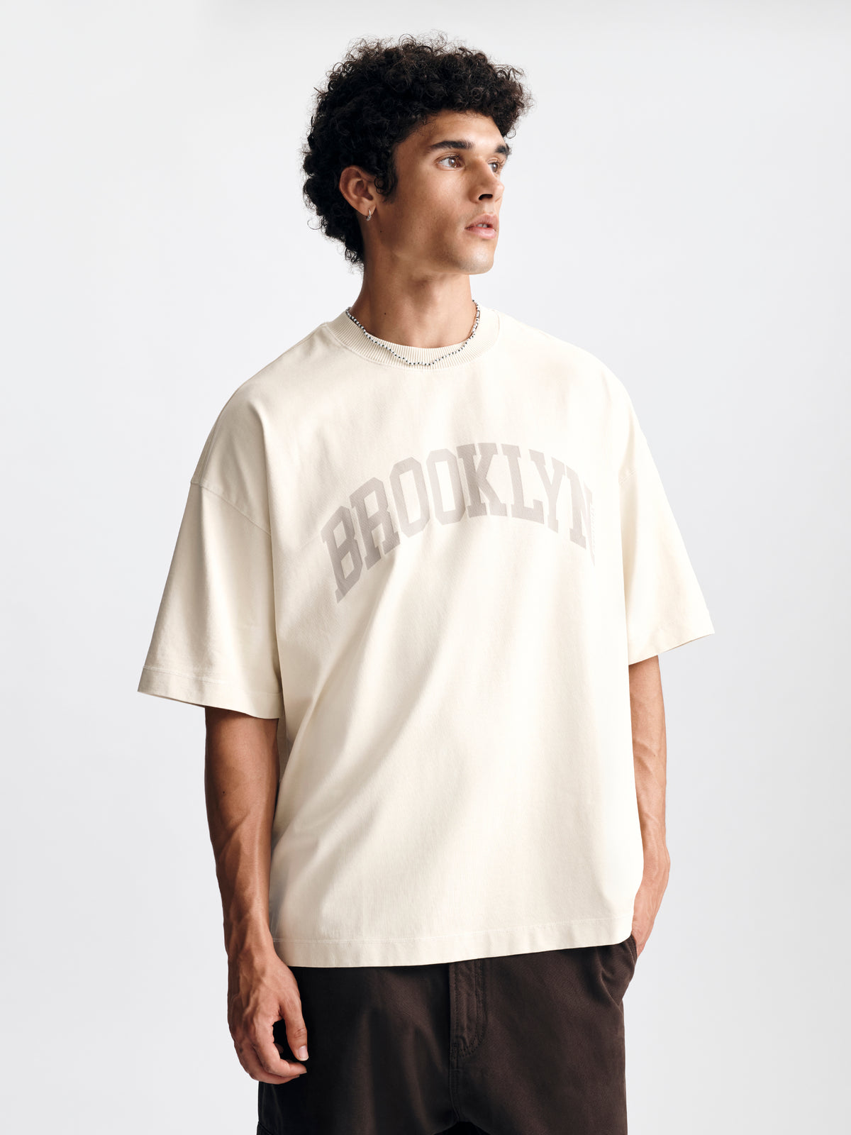 Men's Oversized Brooklyn T-Shirt in Summer Sand - BROOKLYN INDUSTRIES