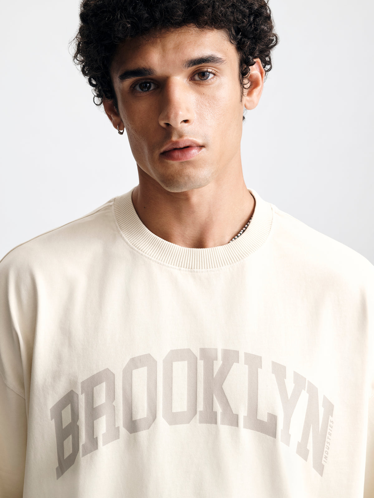 Men's Oversized Brooklyn T-Shirt in Summer Sand - BROOKLYN INDUSTRIES