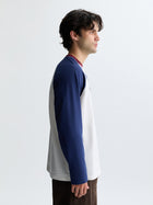 Men's BKLYN Raglan Long Sleeve T-Shirt in Antique White - BROOKLYN INDUSTRIES