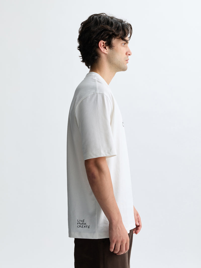 Men's BKLYN Cassette Tape T-Shirt in Antique White - BROOKLYN INDUSTRIES