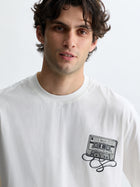 Men's BKLYN Cassette Tape T-Shirt in Antique White - BROOKLYN INDUSTRIES