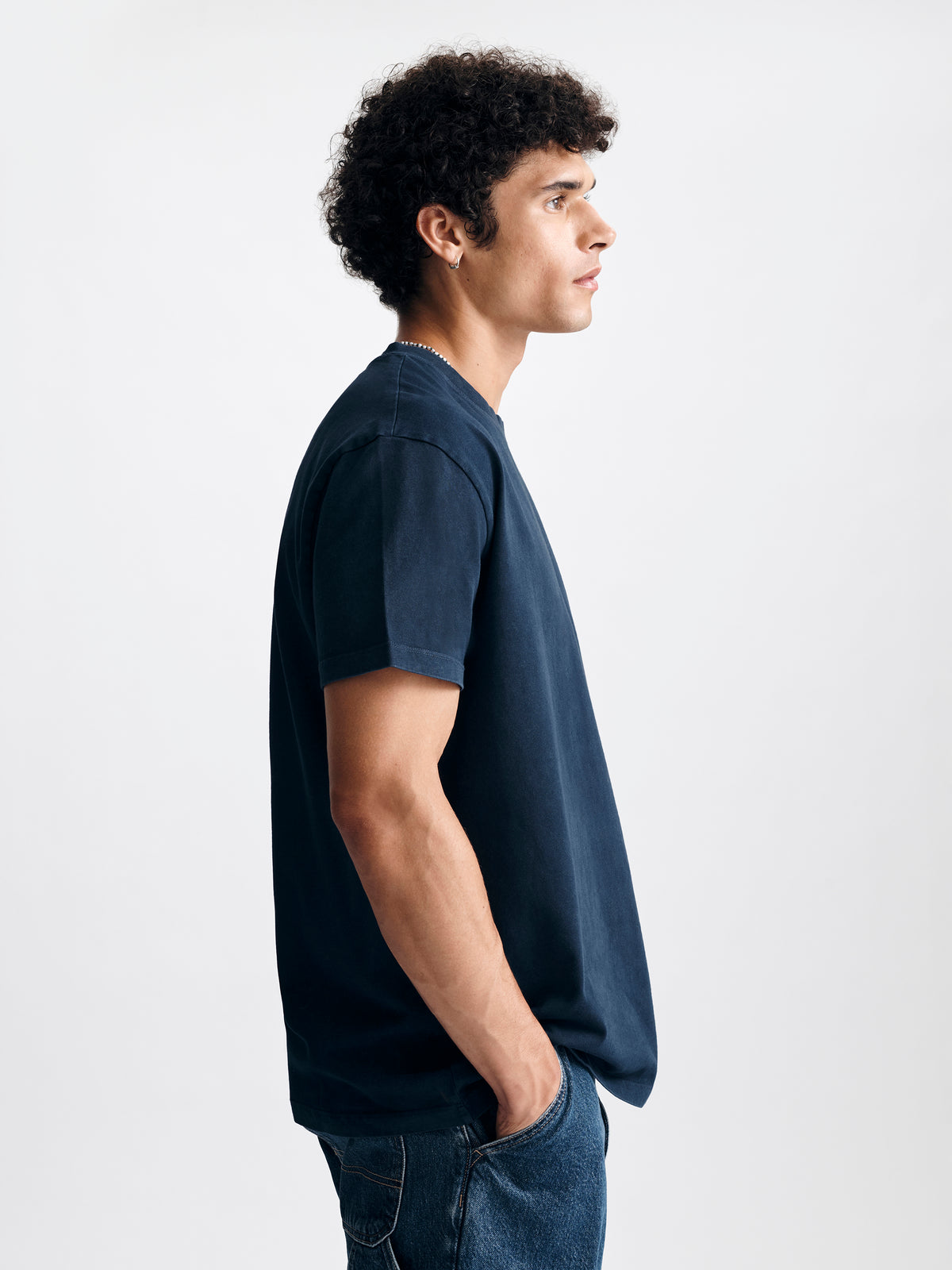 Men's Seeking the Positive T-Shirt in Naval Academy - BROOKLYN INDUSTRIES