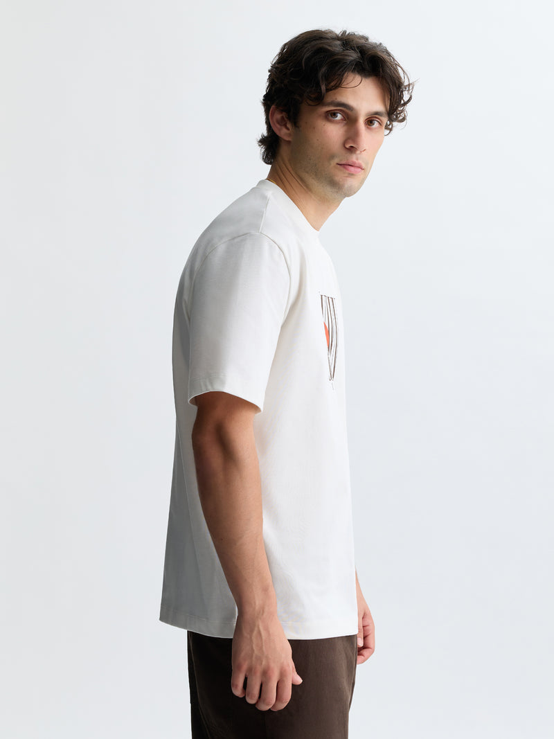 Men's Logo T-Shirt in Antique White - BROOKLYN INDUSTRIES