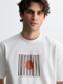 Men's Logo T-Shirt in Antique White - BROOKLYN INDUSTRIES