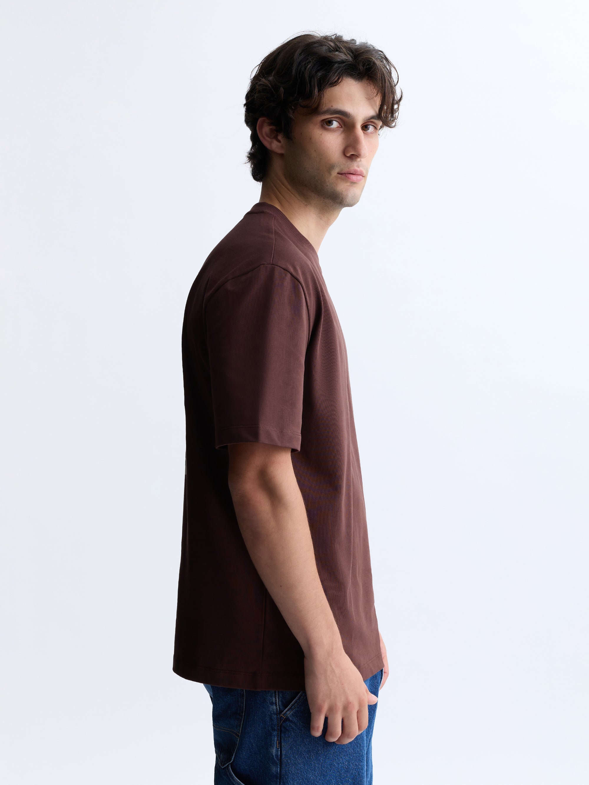 Men's Water Tower Logo T-Shirt in Chicory Coffee - BROOKLYN INDUSTRIES