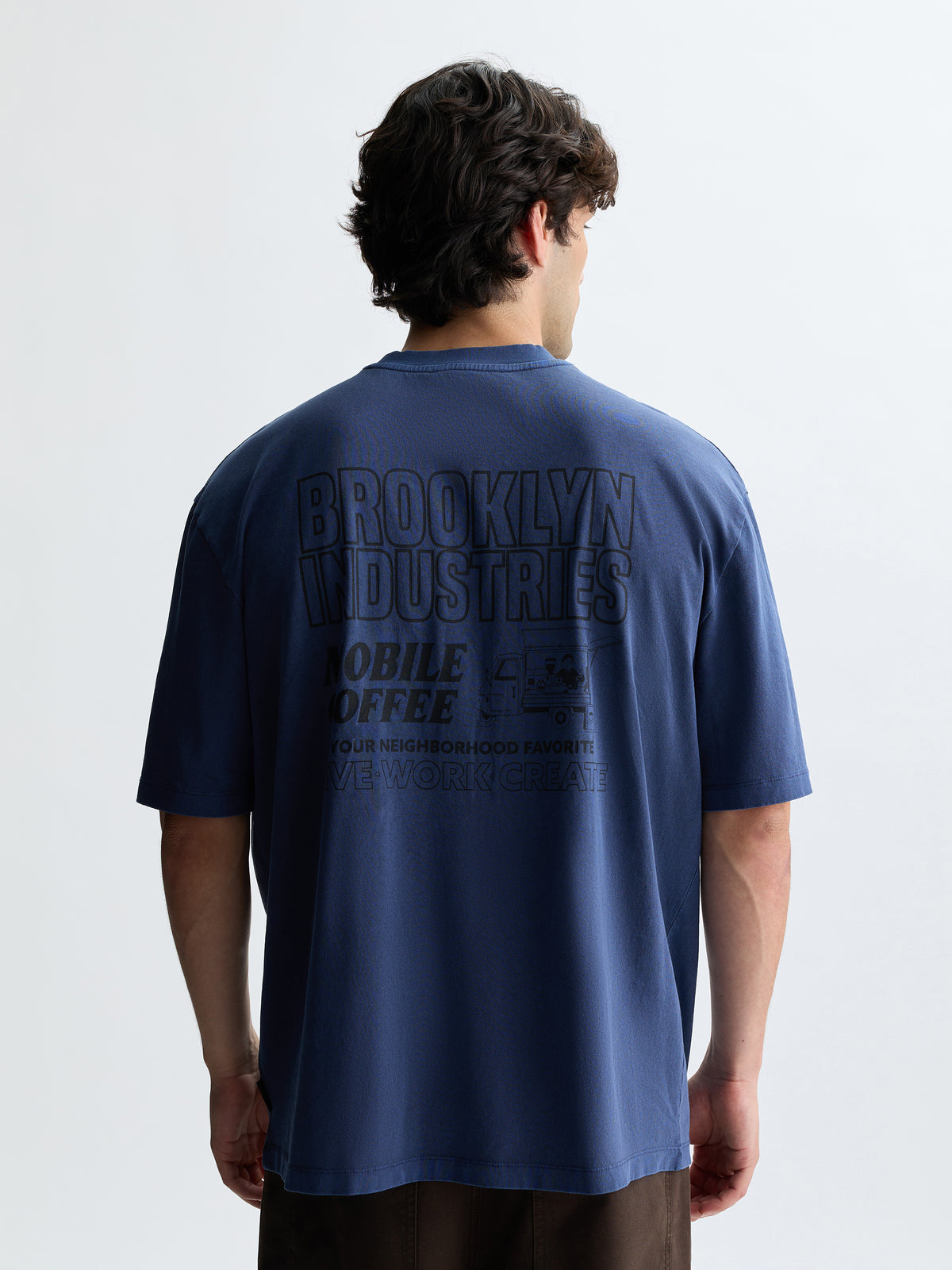 Men's Daily Brew T-Shirt in Naval Academy - BROOKLYN INDUSTRIES