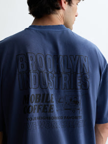 Men's Daily Brew T-Shirt in Naval Academy - BROOKLYN INDUSTRIES