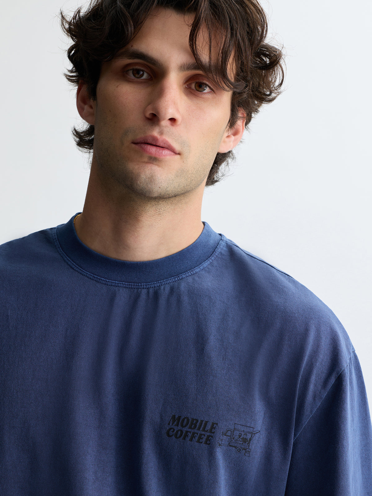 Men's Daily Brew T-Shirt in Naval Academy - BROOKLYN INDUSTRIES