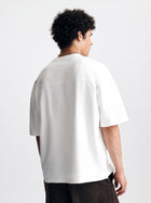 Men's Oversized Fleece T-Shirt in White Alyssum - BROOKLYN INDUSTRIES