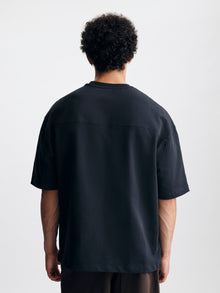 Men's Oversized Fleece T-Shirt in Anthracite - BROOKLYN INDUSTRIES