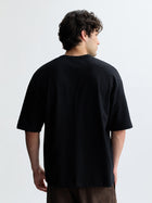 Men's Oversized Fleece T-Shirt in Black - BROOKLYN INDUSTRIES